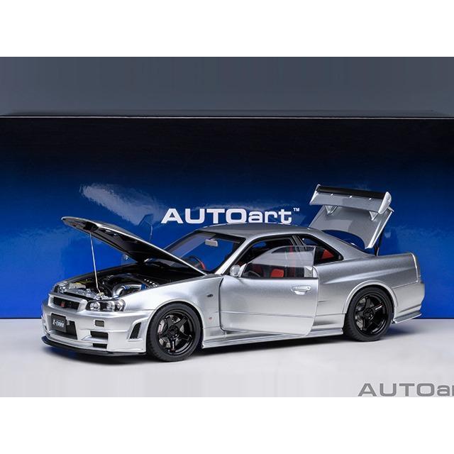 1/18 AUTOART NISSAN SKYLINE GTR R34 Z-TUNES SILVER DIECAST NO R32 R35