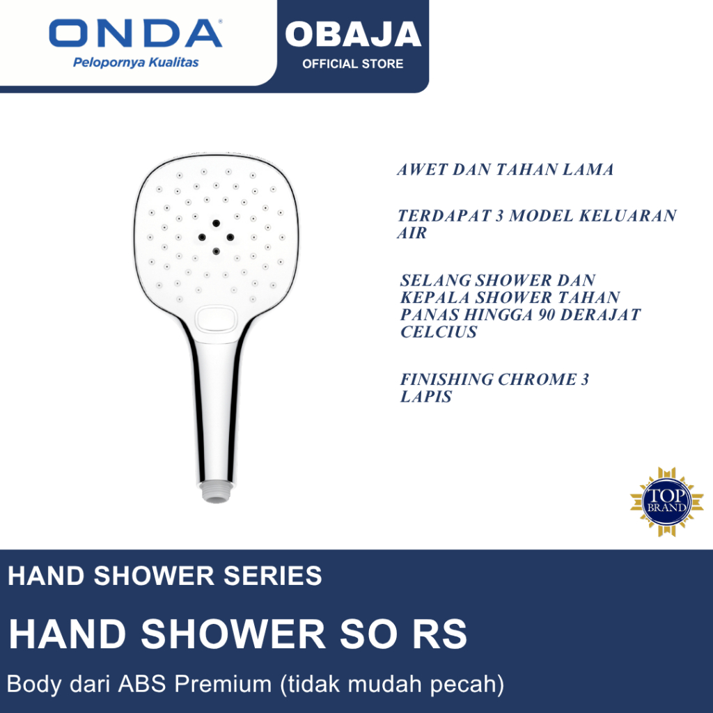 Onda Hand Shower SO RS / Hand Shower Onda / Shower Mandi SO RS Onda
