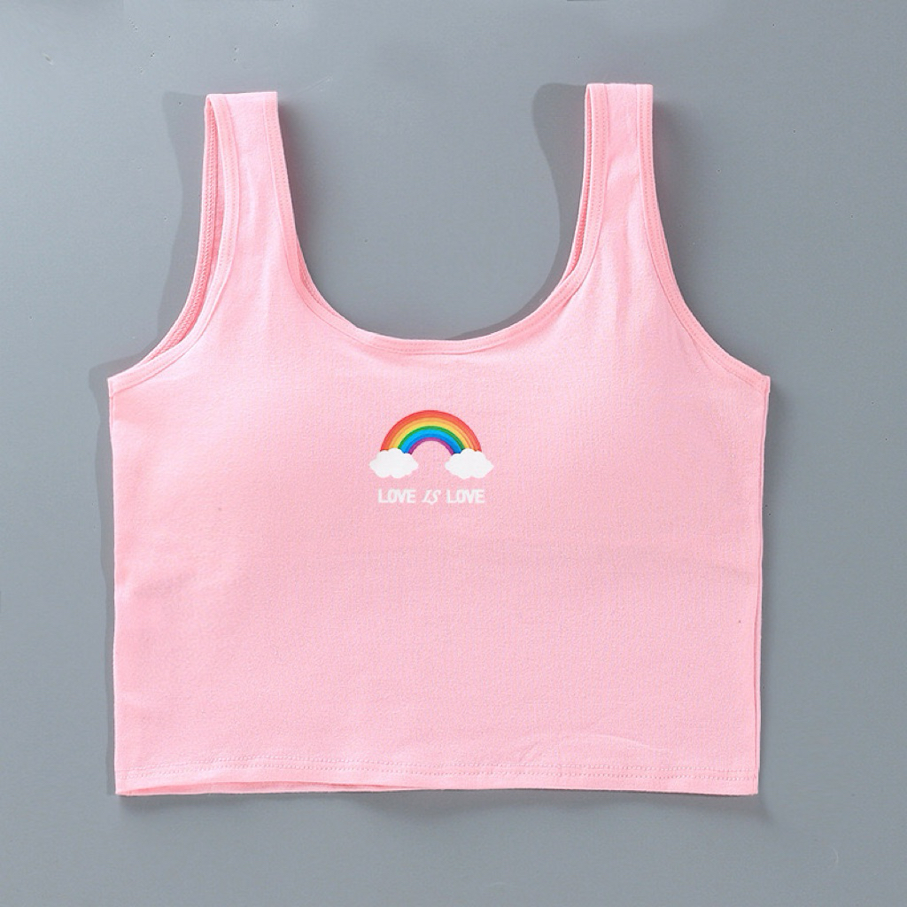 Singlet Rainbow Anak Remaja/Singlet Busa Anak Perempuan/Pakaian Dalam Anak Perempuna