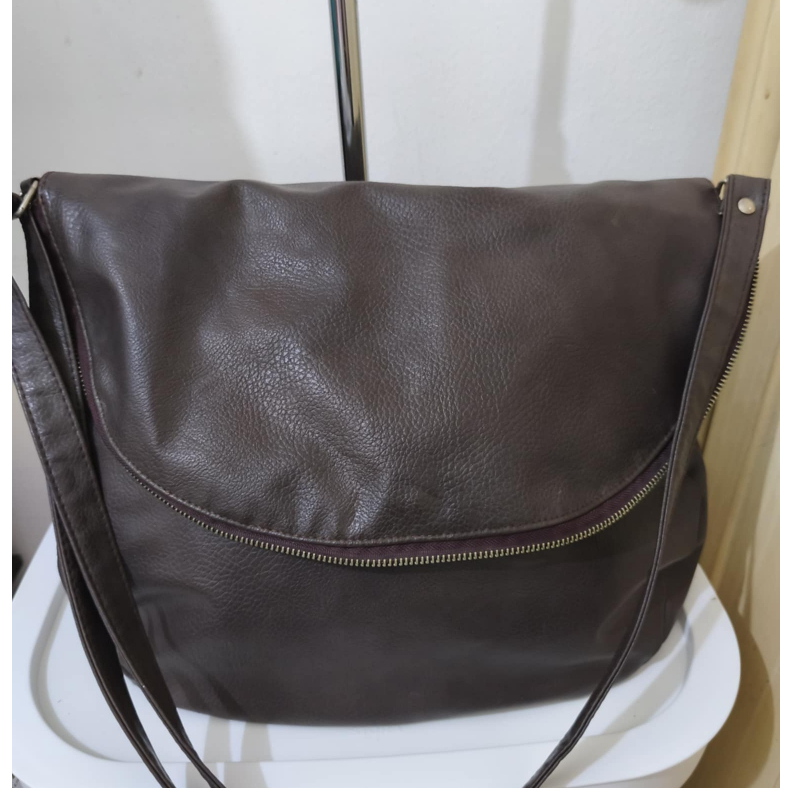 TAS MESSENGER UNISEX LARGE COKLAT SECOND