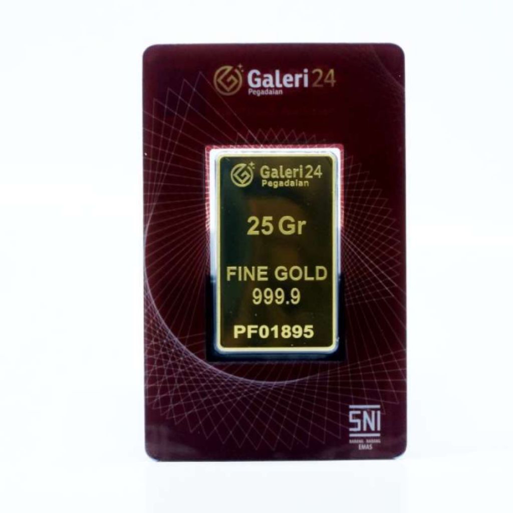 (BISA PAYLATER) LOGAM MULIA FINE GOLD 999.9 GALERI24 PEGADAIAN GRAMASI 25 GRAM KELUARAN TAHUN 2025