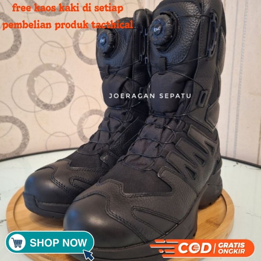 SEPATU PDL TALI PUTAR TACTICAL SOLOMON KULIT ASLI SEPATU PDL TACTICAL TALI PUTAR SOLOMON
