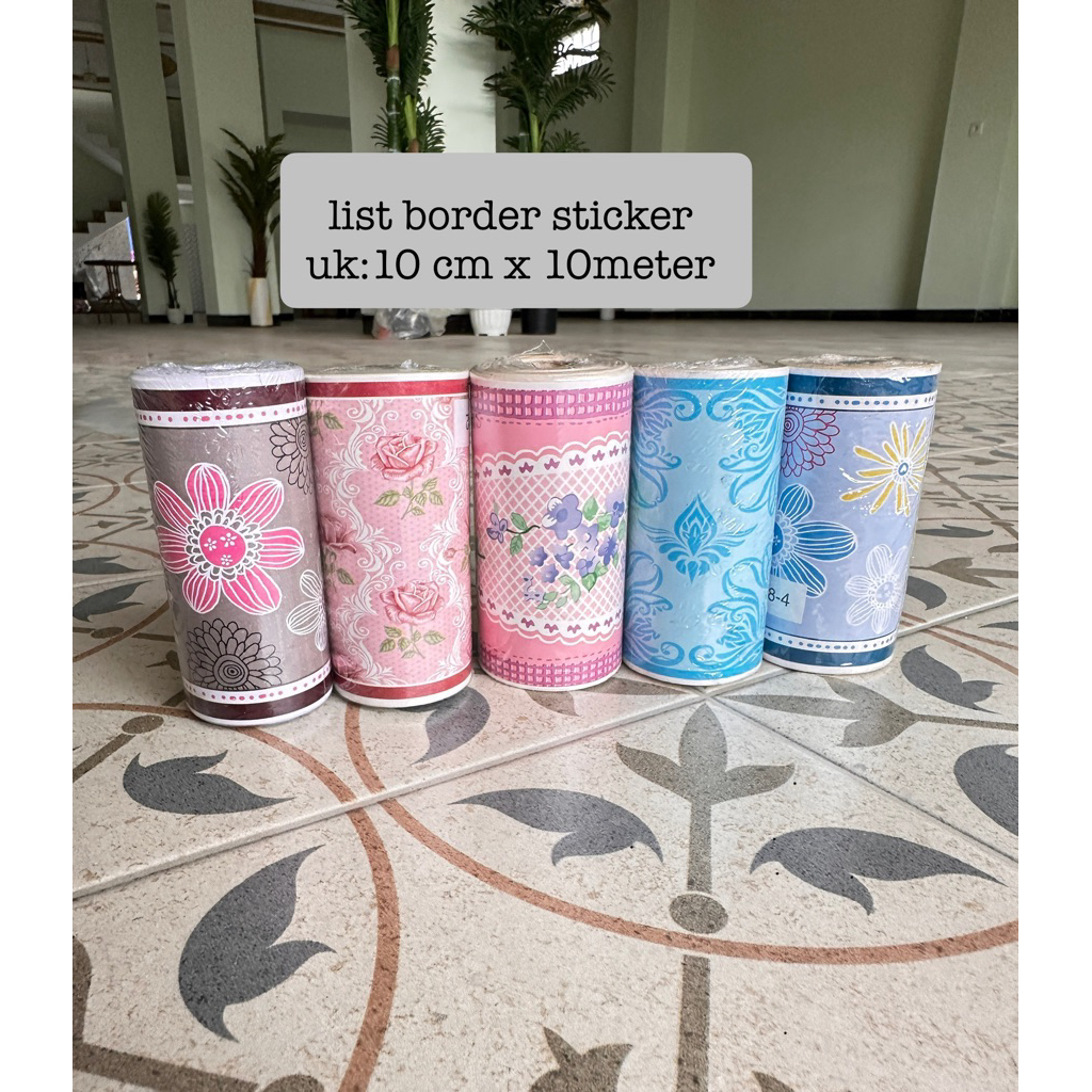 Border list STICKER / Stiker dinding list border Uk: 10 cm x 10 meter