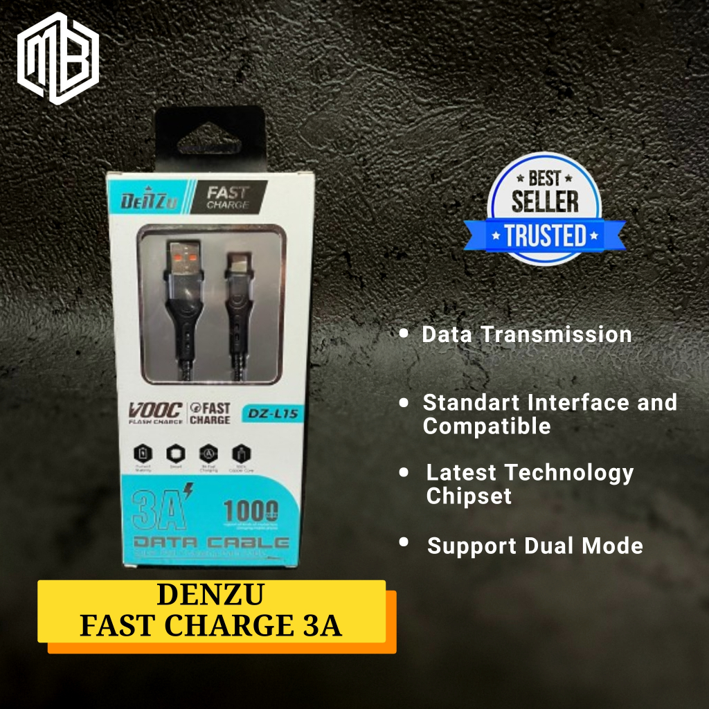 DENZU Kabel Data DZ-C15 Usb to type c Suport Fastcharging VOOC Flash Charger For Android Oppo Redmi
