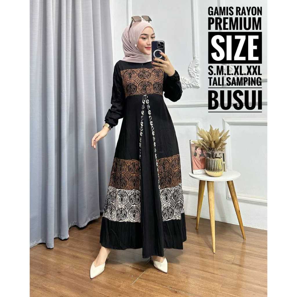 Gamis Rayon Twill Premium | Gamis Cap Malaman | Gamis Rayon Twill PEKALONGAN