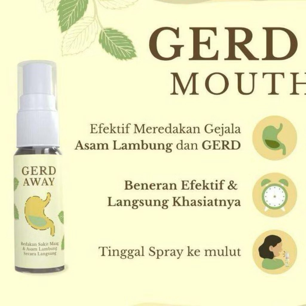 GERD AWAY Mouth Spray - Mengobati Maagh Lambung Original BPOM