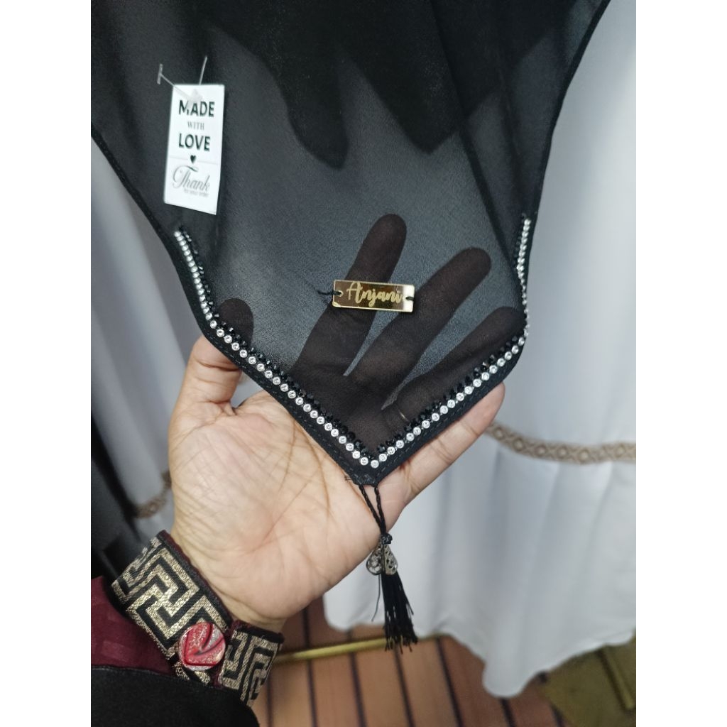 Khimar resleting Tasel kode 03 free tutup cadar