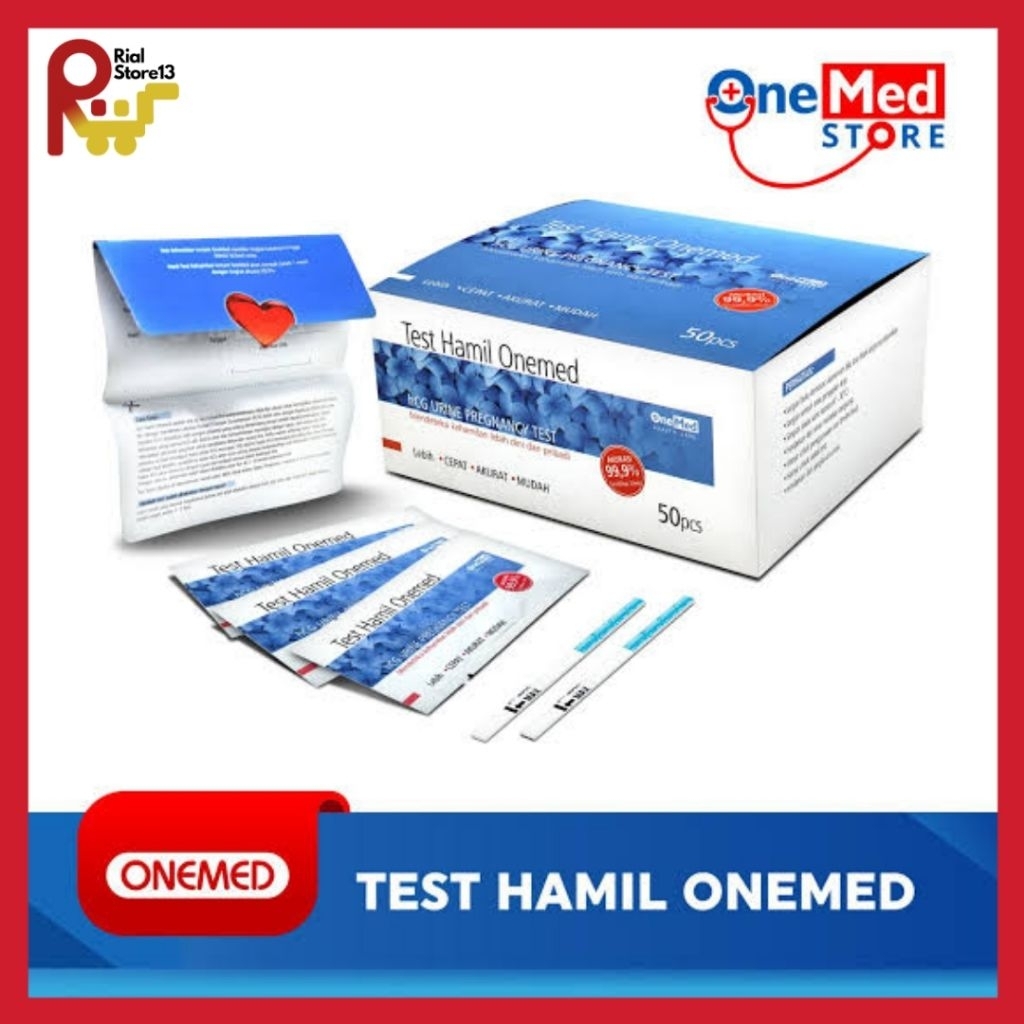 *PRIVASI* ONEMED Test Pack Hamil 1 box @50 pcs - Test kehamilan akurat