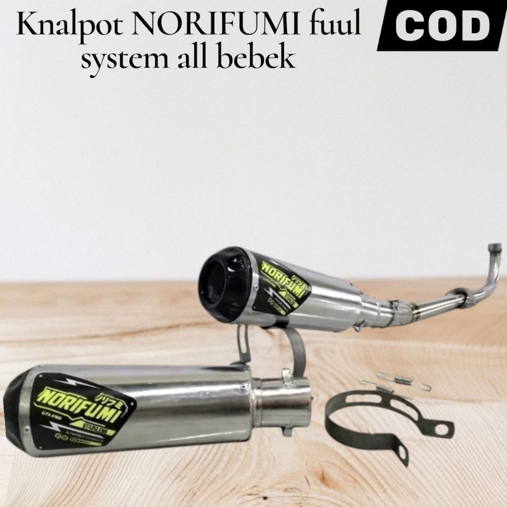 knalpot full sytem NORIFUMI all bebek seriea jupiter/netral/karisma/revo/supra