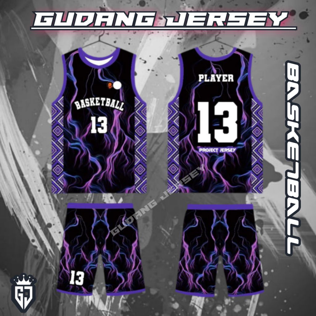 Jersey basketball custom gratis nama & nomor