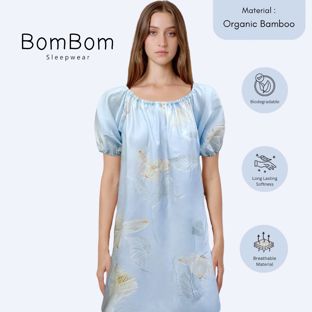 Daster Organic Silk Baju Tidur Wanita Organik Bamboo Sleepwear Homewear
