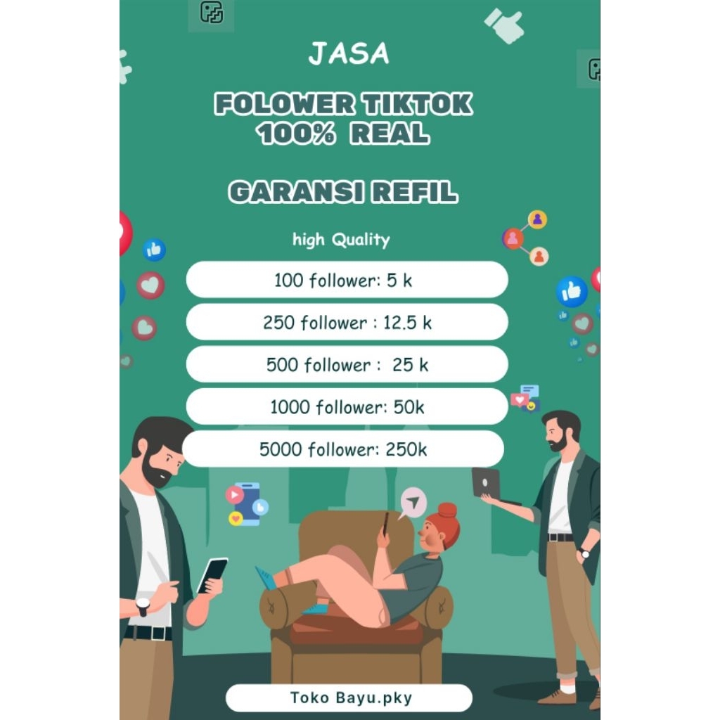 Follower tiktok permanen Real.aktif