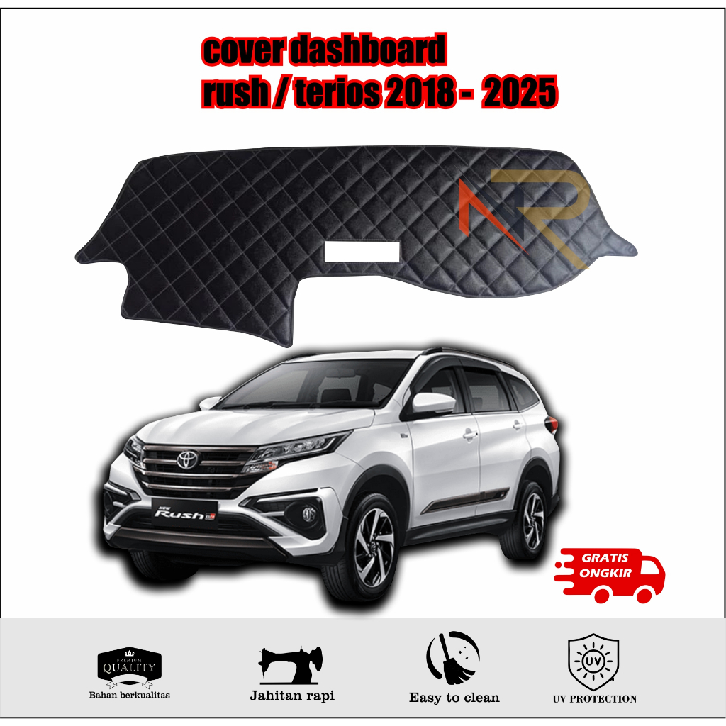 alas dashboard mobil rush terbaru terios tahun 2018-2025 GR karpet dashboard cover dashboard