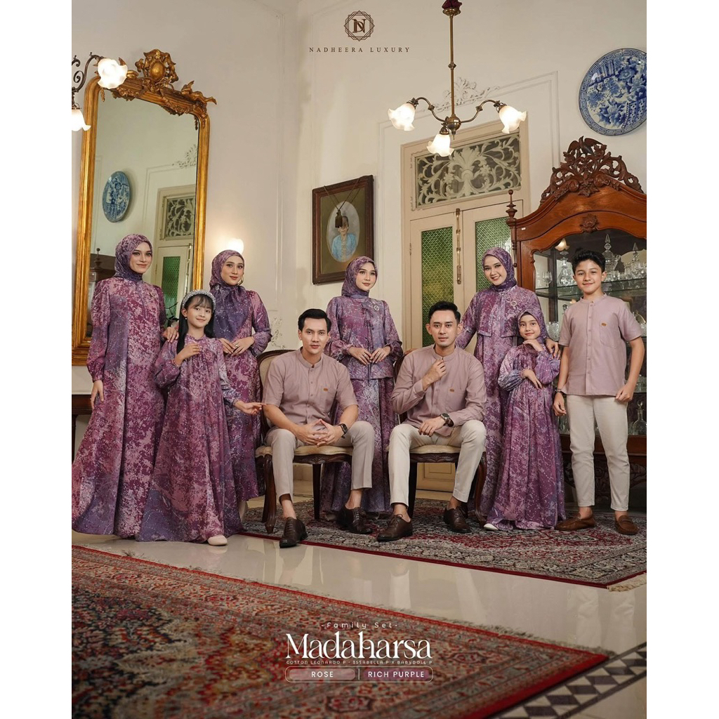 READY✅MADAHARSA FAMSET NADHEERA LUXURY//FAMSET SARIMBIT KELUARGA KEKINIAN SIMPLE MEWAH ELEGANT//DRES
