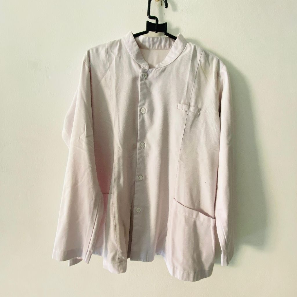 Preloved Seragam Putih perawat kancing samping ( hanya atasan ) VGC