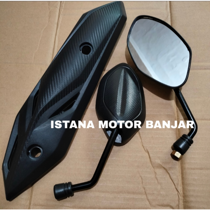 BJM PAKET SPION STANDAR BEAT + COVER TAMENG TUTUP KNALPOT BEAT NEW 2020 LED COVER KNALPOT BEAT 2020