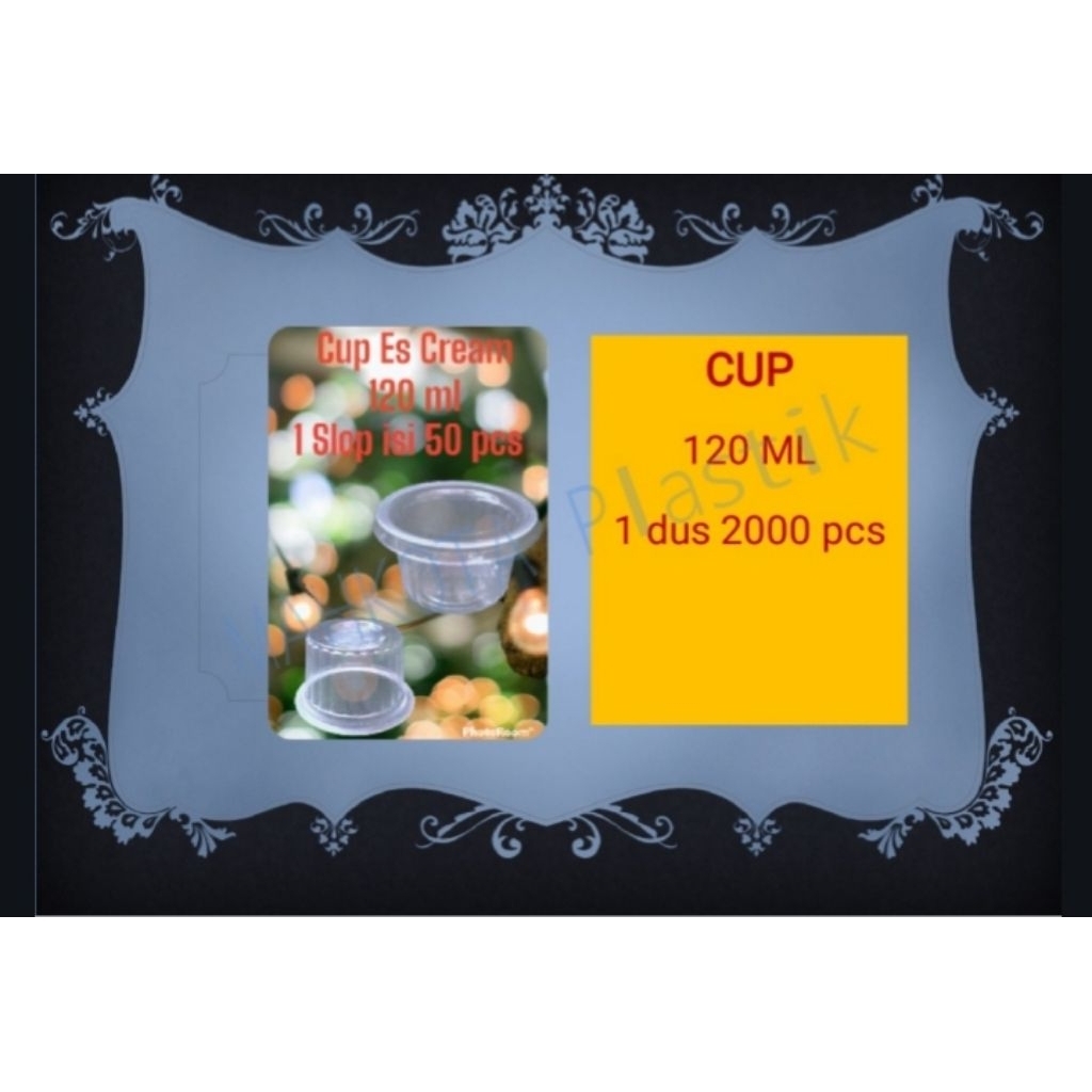 cup es krim  uk 120 ml/ cup jelly+ tutup