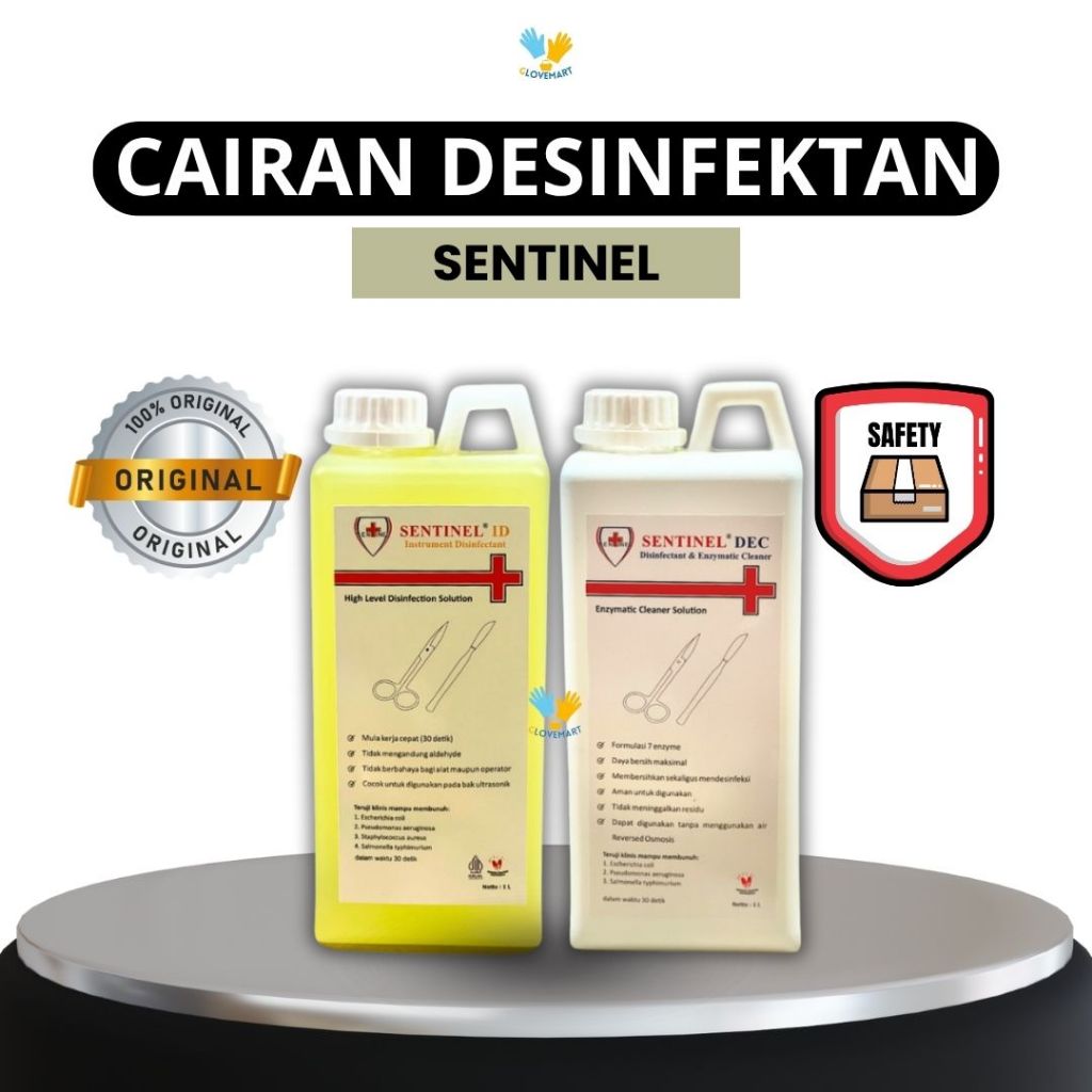 Cairan Desinfektan Sentinel / Larutan Desinfektan Tingkat Tinggi / Enzyme Cleanser / Cairan Pembersi
