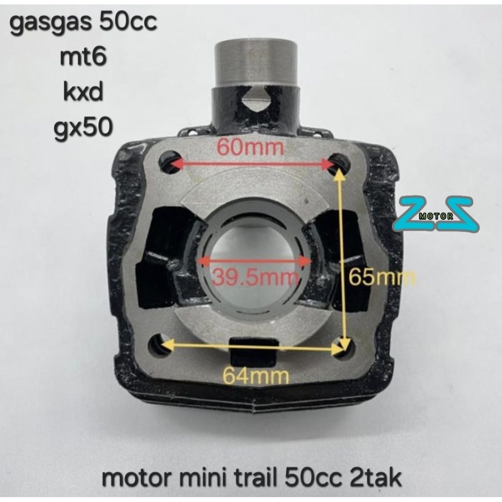 cylinder blok seher piston motor mini trail 50cc 2tax mt6 gasgas gx50 kxd per as selah engkol coil m