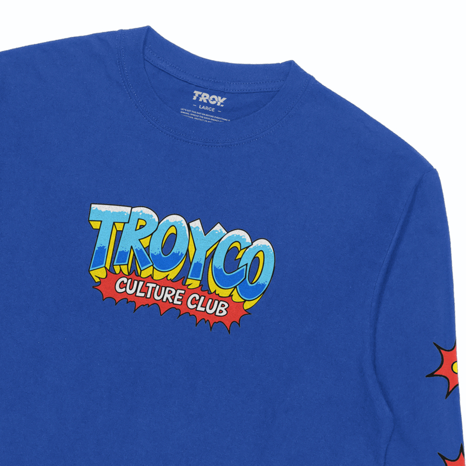 Troy Company Longsleeve Tshirt Benhur Culture Club - Kaos Lengan Penjang Biru Benhur LSD 3349