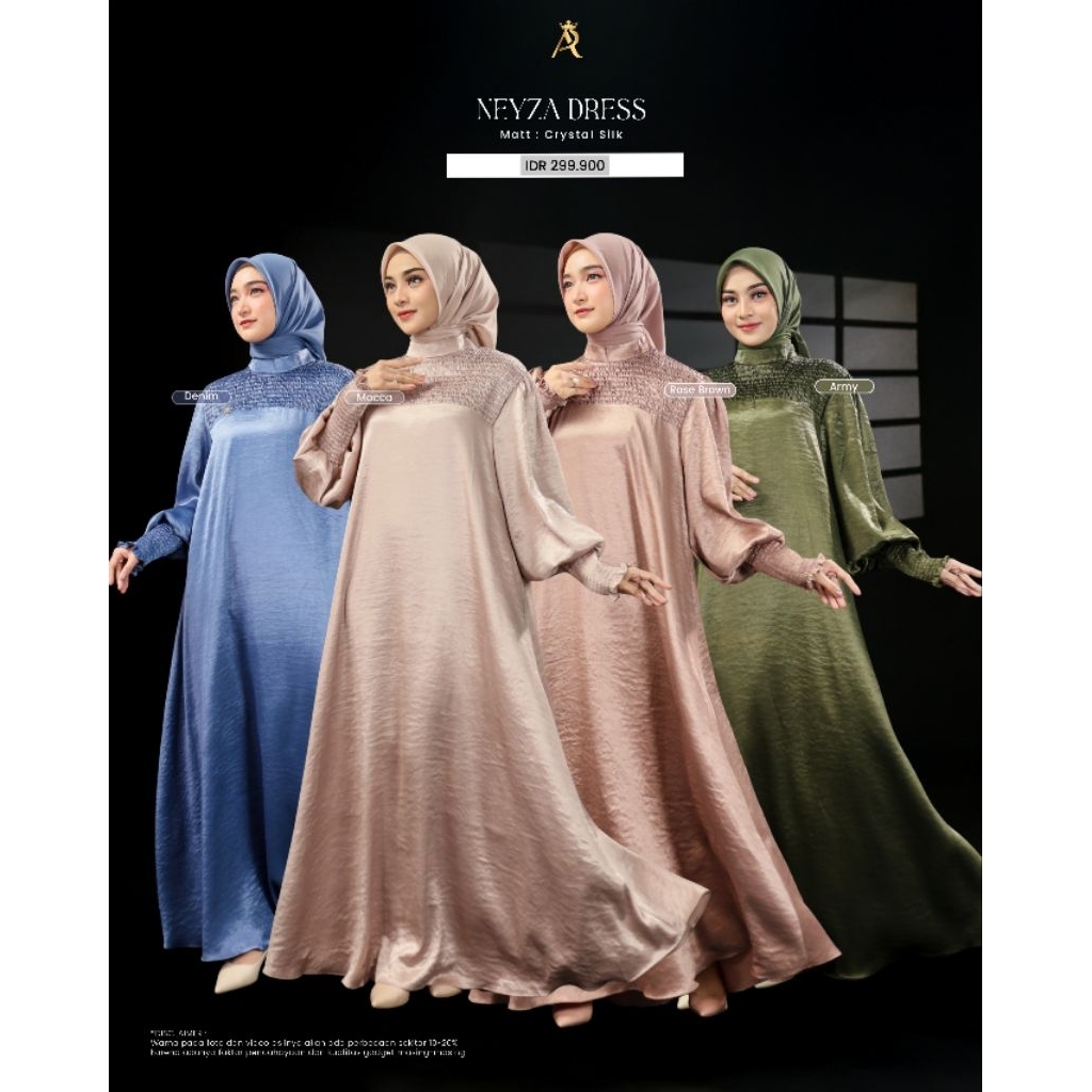 READY NEW ‼️Dress Terbaru AR Rafi - Neyza Dress - Gamis Polos Mewah Exclusive - ORI BY AR RAFI