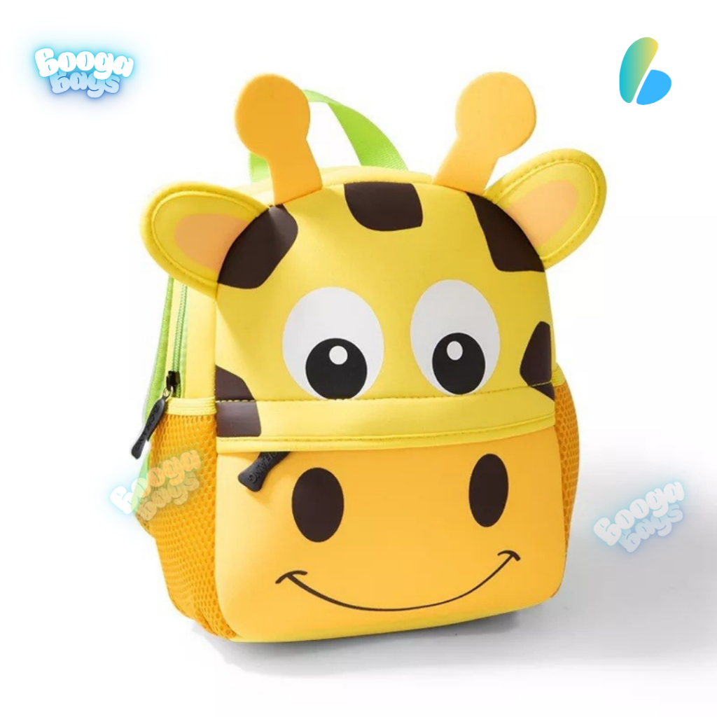 Ransel Backpack Mini Anak Cewek Cowok Balita PAUD Ringan Karakter Hewan - Zoo Buddies | Booga Bags