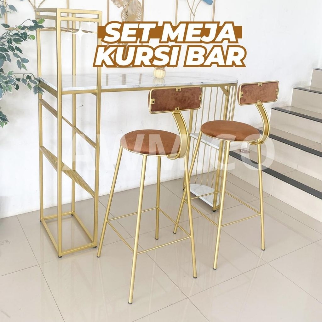 set Meja & Kursi Bar Meja Bar Kitchen Kursi Bar Homedecoration