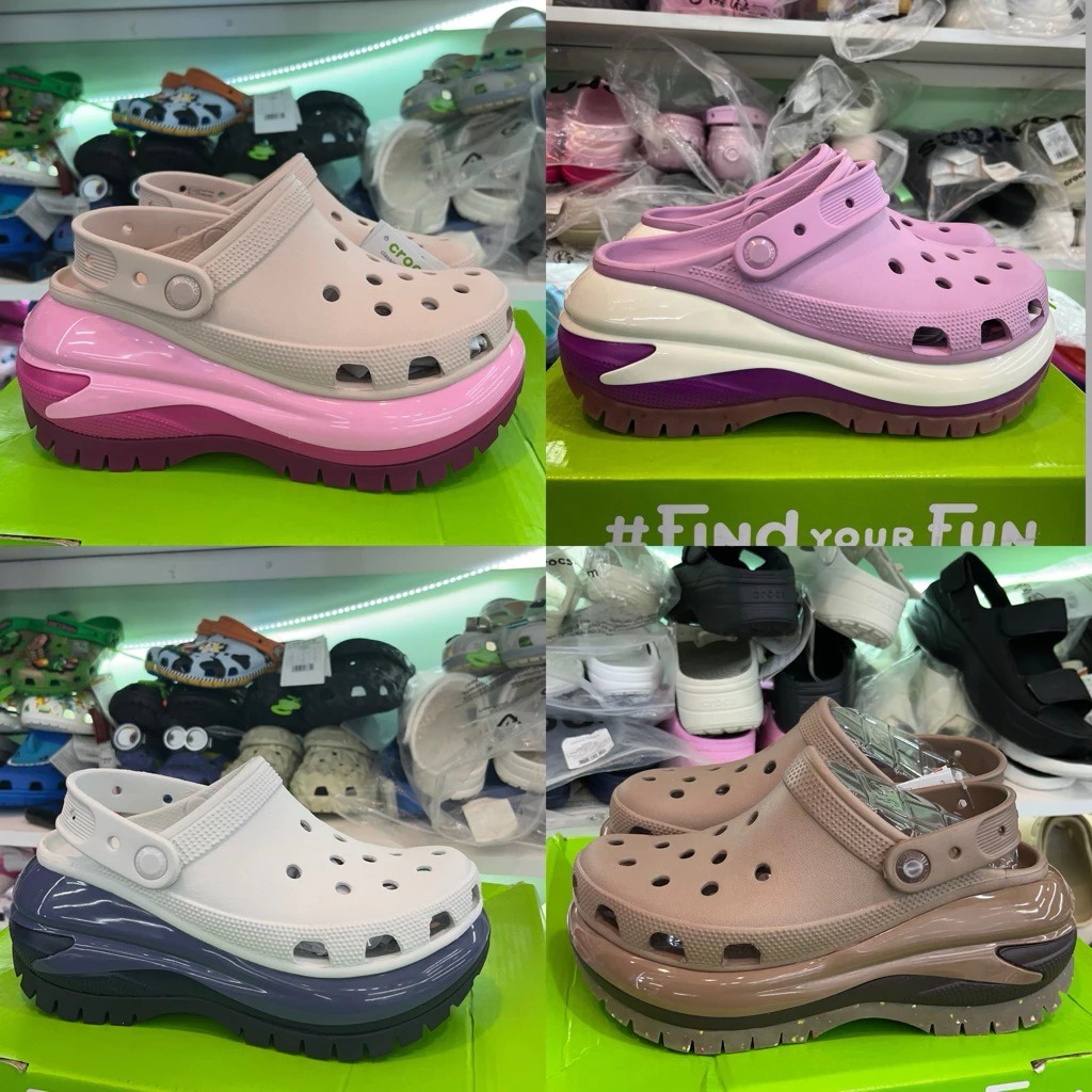 Crocs Classic Mega Crush Clog / Sandal Wanita Crocs Mega Crush Clog