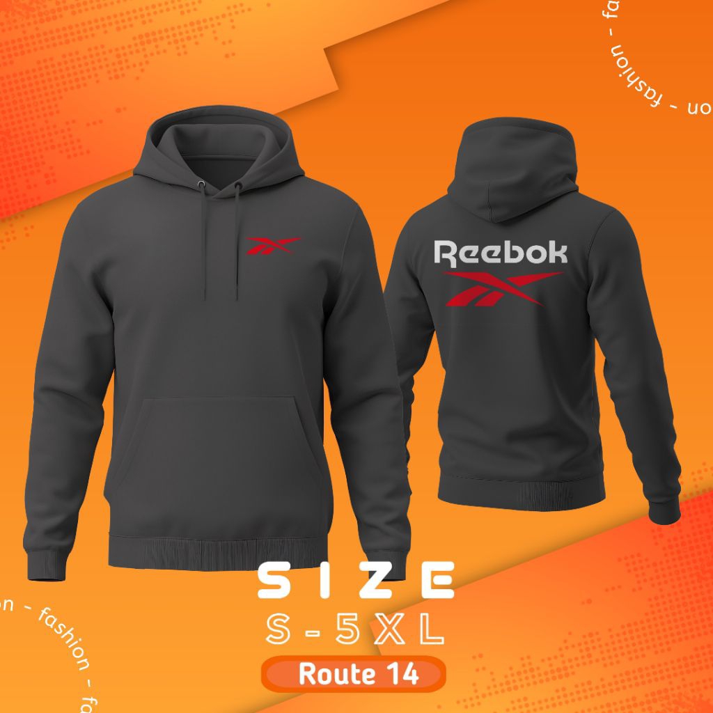 HOODIE REBOOK | SWEATER REBOOK | Fleence Catton Size S-5XL