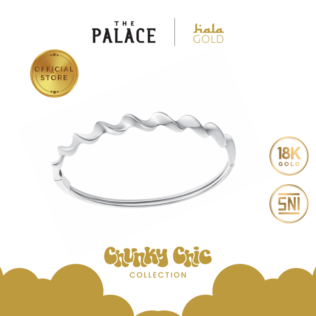 Hala Gold Chunky Chic Collection - Fussili Series Bangle / Gelang Wanita