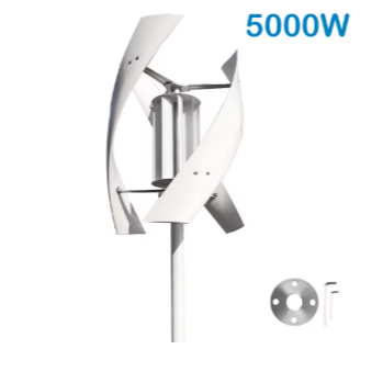 Turbin Angin Maglev Sumbu Vertikal 5KW Generator Tegangan Tinggi 5000w 24V 48V dengan Pengontrol Pen