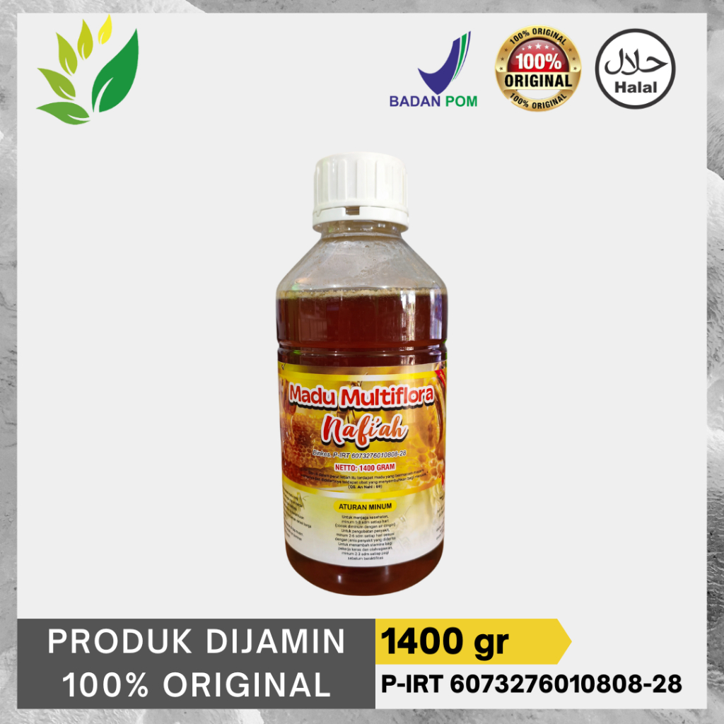 Madu Multiflora NAFI'AH 1400gr Madu Hutan Asli 100%