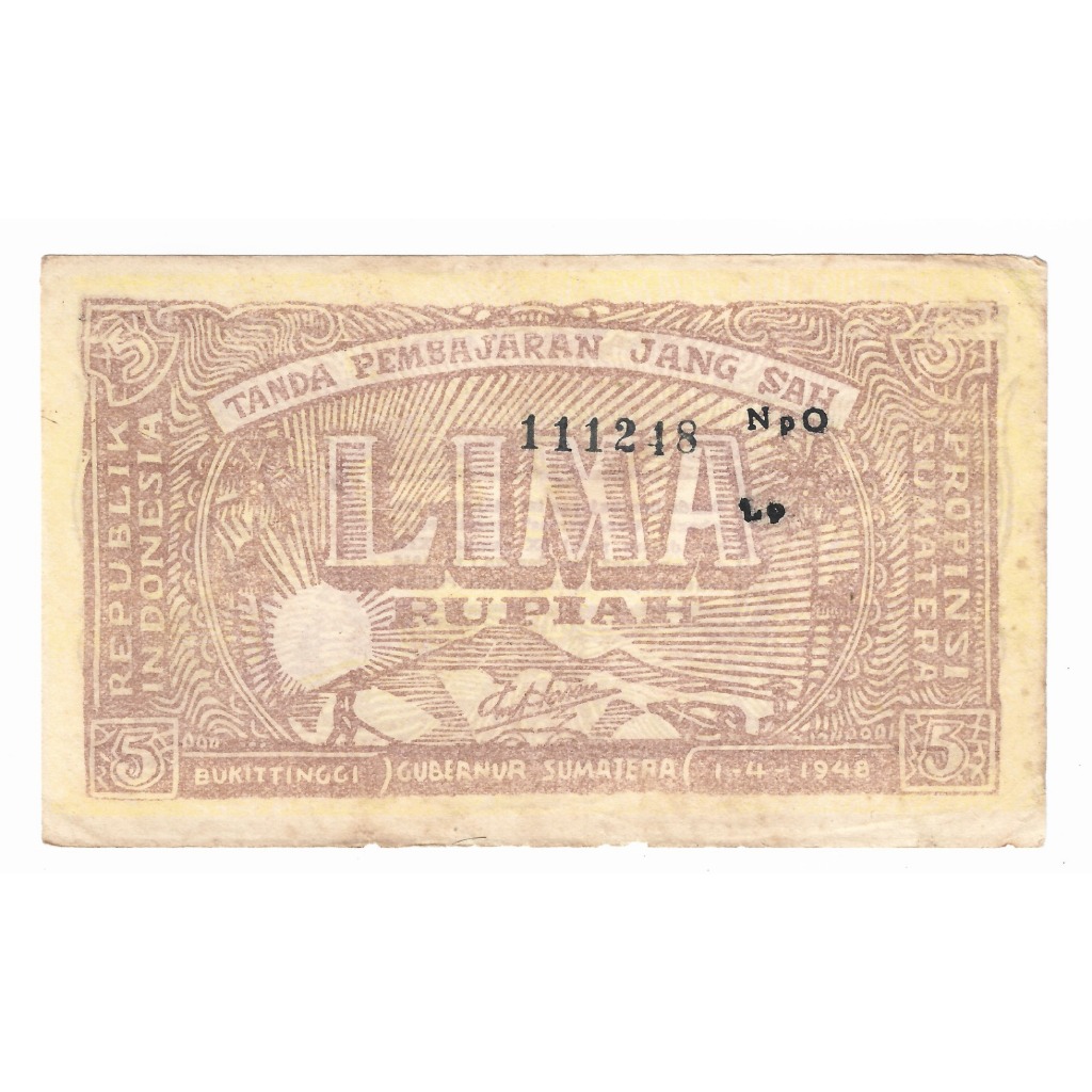 Uang ORIDA 5 Rupiah Sumatera Bukit Tinggi
