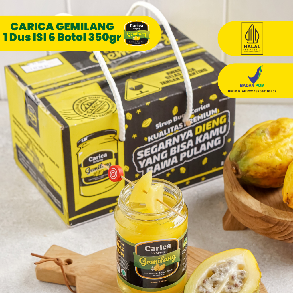Carica Gemilang Kemasan Botol Kaca 350gram isi 6 kualitas premium - gratis ongkir