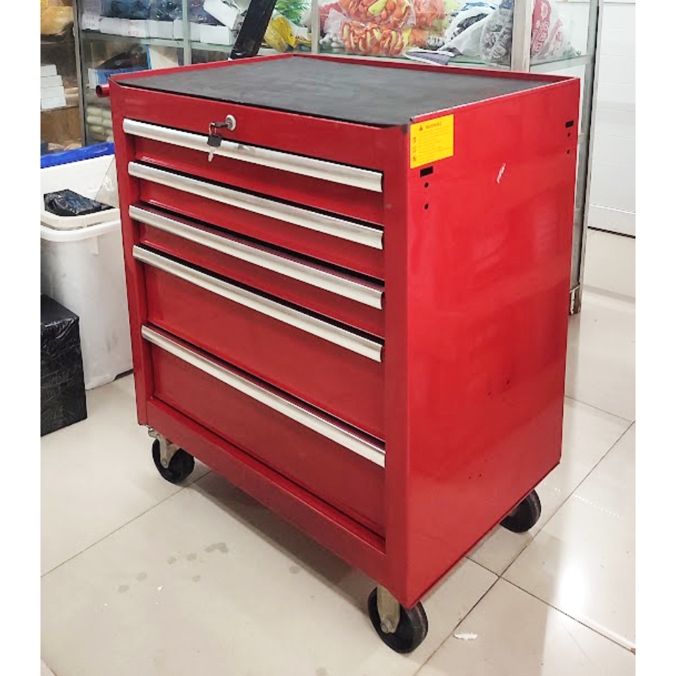 GRIP-ON Lemari Kunci Roda Bengkel Rak Laci Susun 5 Drawers Tool Box Trolley