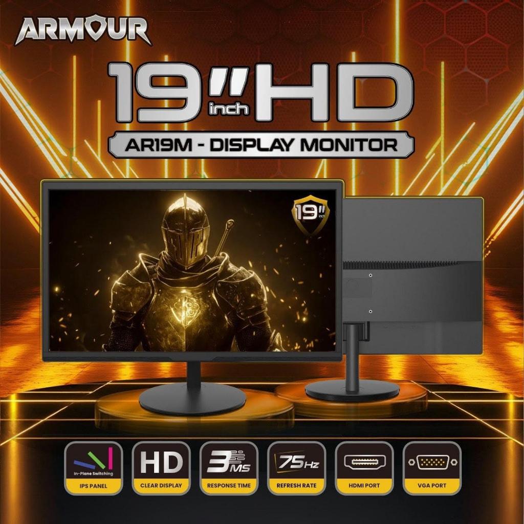 MONITOR LED ARMOUR 19 Inch LCD 19" IPS HDMI VGA 75Hz 19Inch Display PC CCTV Garansi 1 Tahun