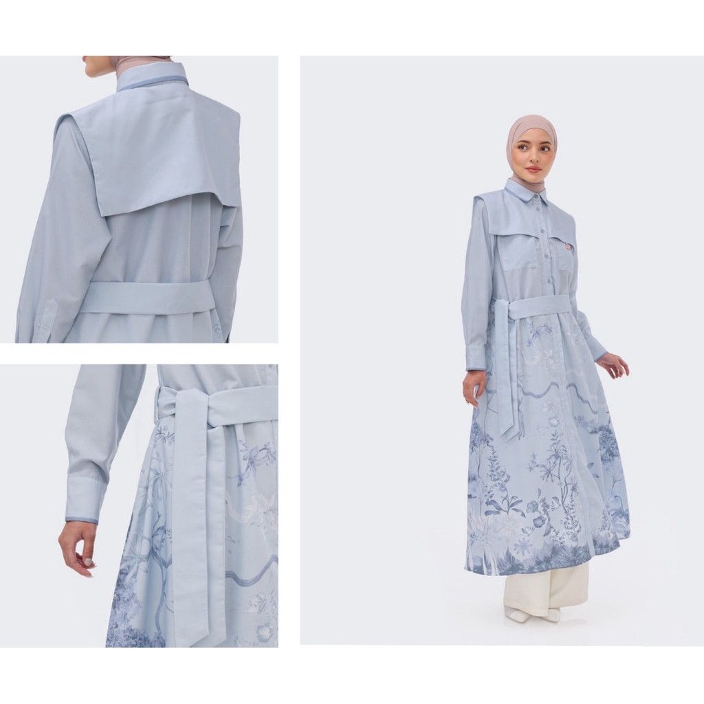 Keyara Ceko Shirt Dress Riamiranda Lapasi Fall 2025 Series RM Kaftan Gamis Wanita Ria Miranda