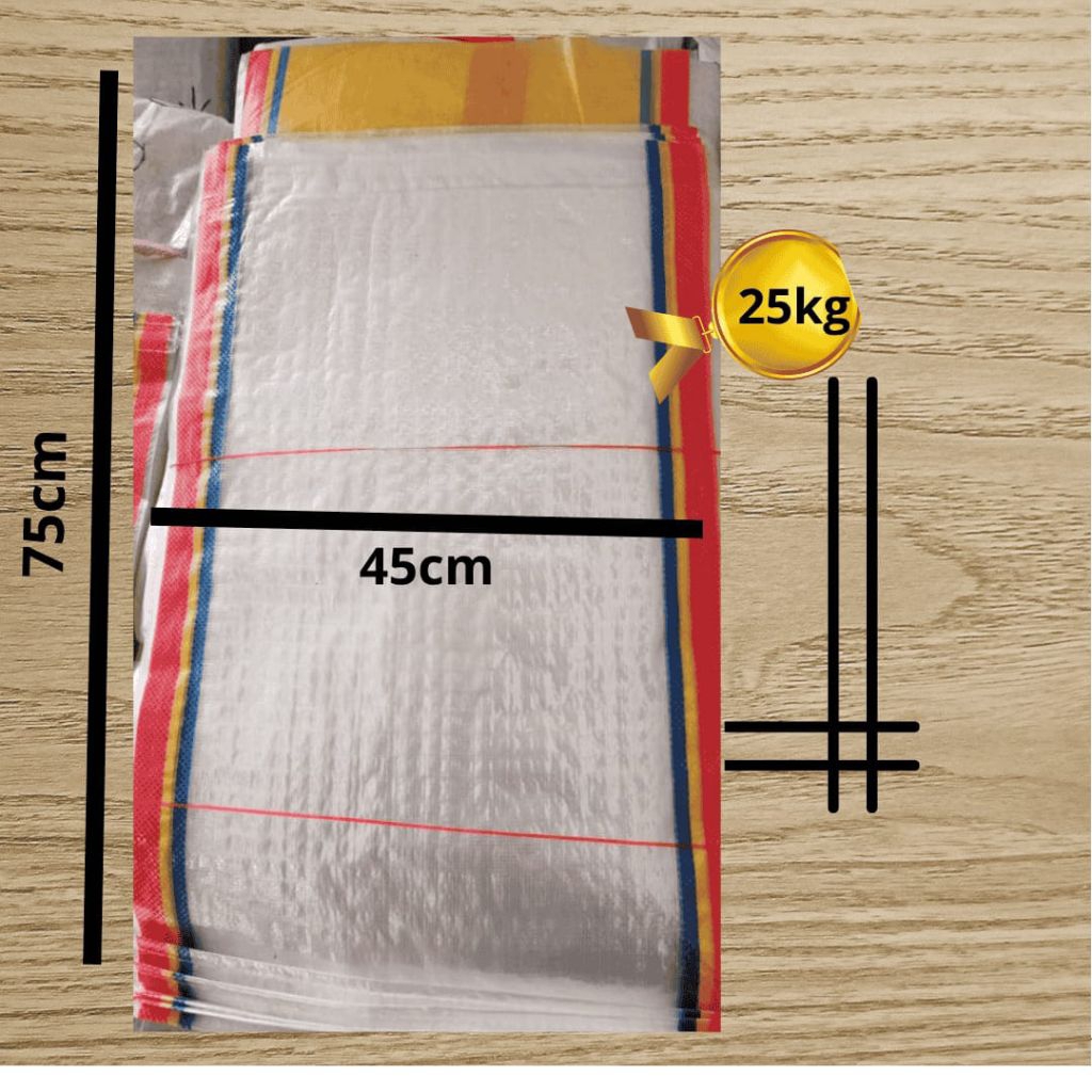 KARUNG BERAS BARU 25kg. Ukuran 45*75