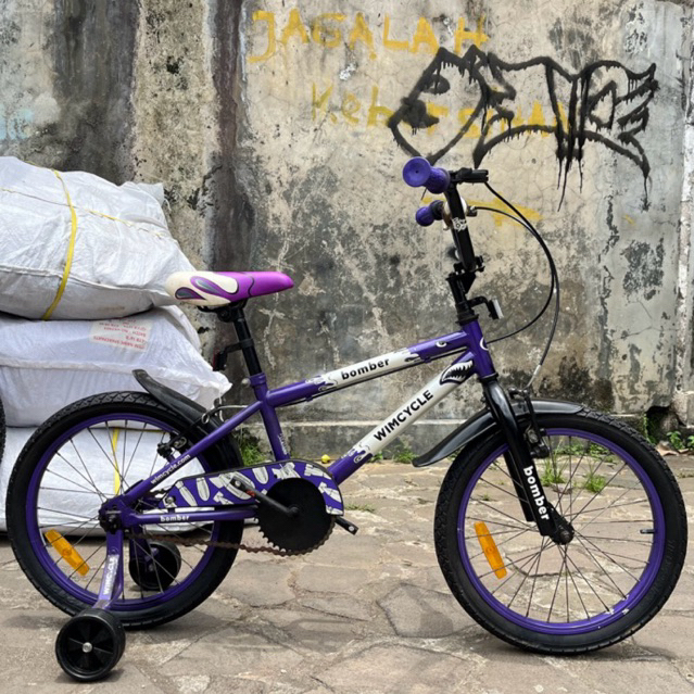 Sepeda Anak BMX 18 Inch Wimcycle Bomber (Original Wimcycle) Free Bel Ban Pompa