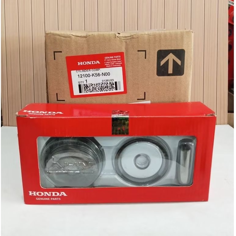 Blok Seher K56 + Piston Kit Std K56 CB 150R Led, CBR 150, Sonic 150 Led, Supra GTR Original ORI