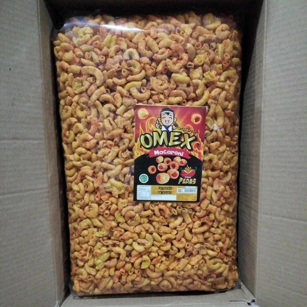 OMEX MACARONI RASA PEDAS KEMASAN 3 KILO/3000GRAM