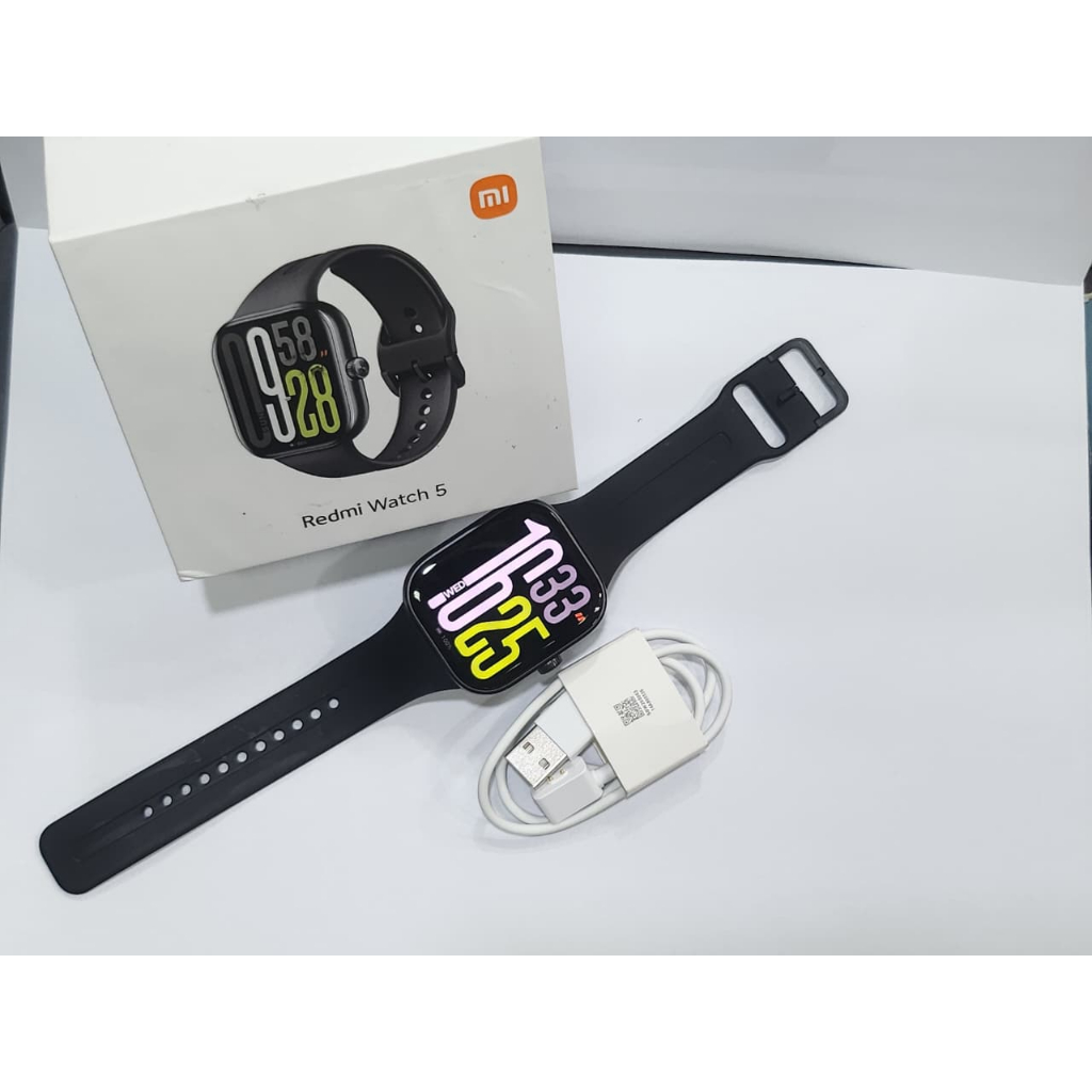 REDMI WATCH 5 M2462W1 SECOND FULLSET ORIGINAL OBSIDIAN BLACK