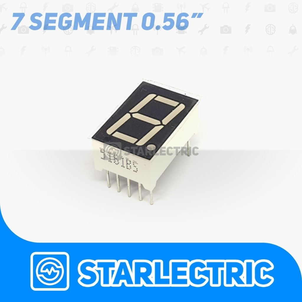 LED Seven Segment 7 Segmen CommonCathode Katoda Merah 0.56 Red