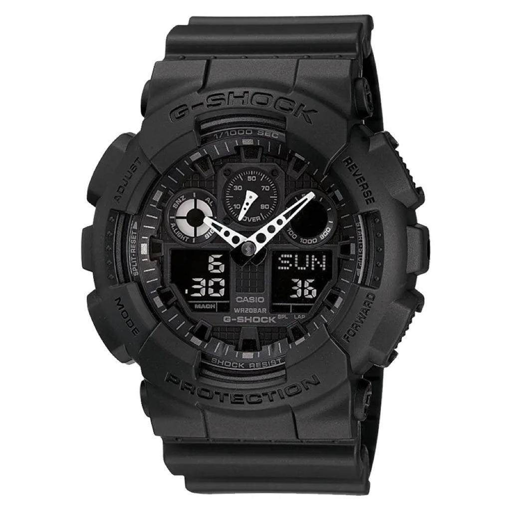 jam gshock original ga100-1A laki rubber