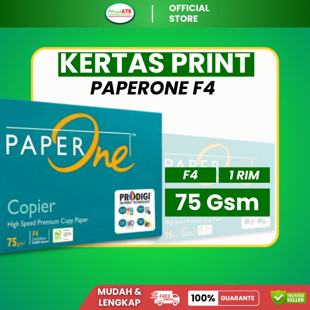 Kertas HVS Fotocopy OriginalPaperOne F4 75gsm | Kertas HVS 1 Rim | Kertas fotocopy F4