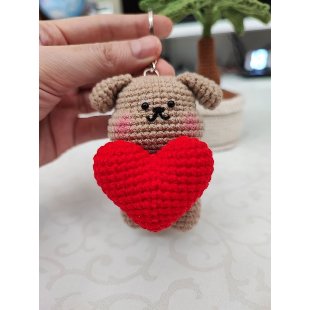 Amigurumi Keychain - Love puppy