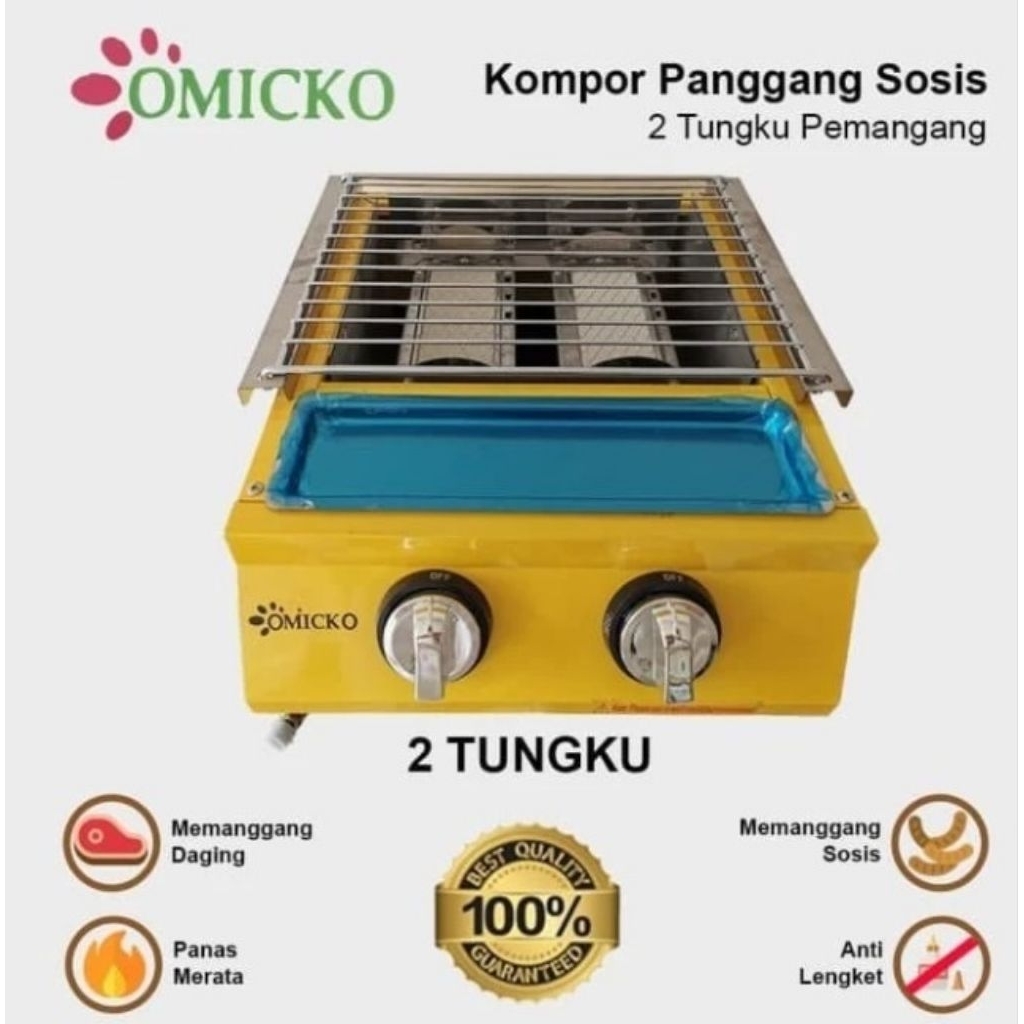 KOMPOR PANGGANGAN 2 TUNGKU OMICKO KOMPOR PANGGANGAN SOSIS 2 TUNGKU