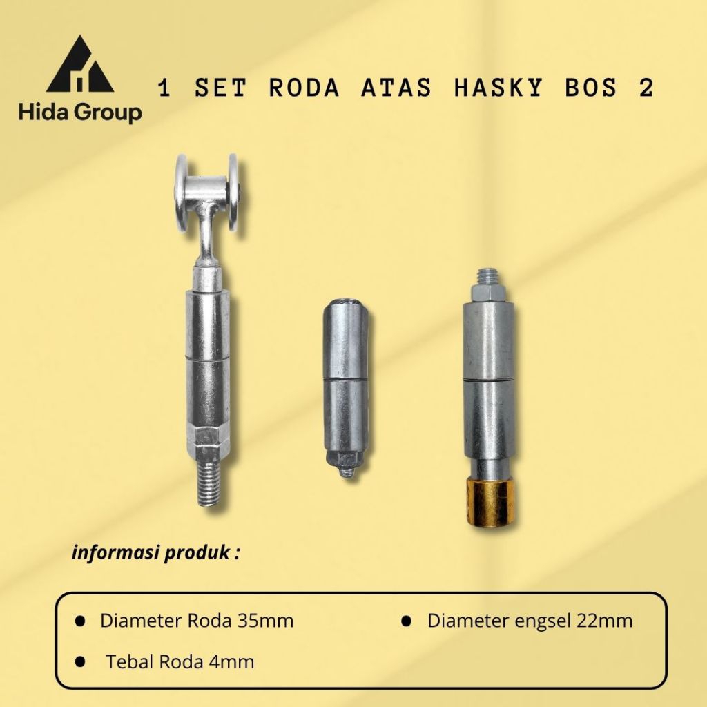 (PROMO) Satu Set Roda Hasky Bos 2 | Roda Hasky/kecil Bushing 2 | Roda pintu gebyok