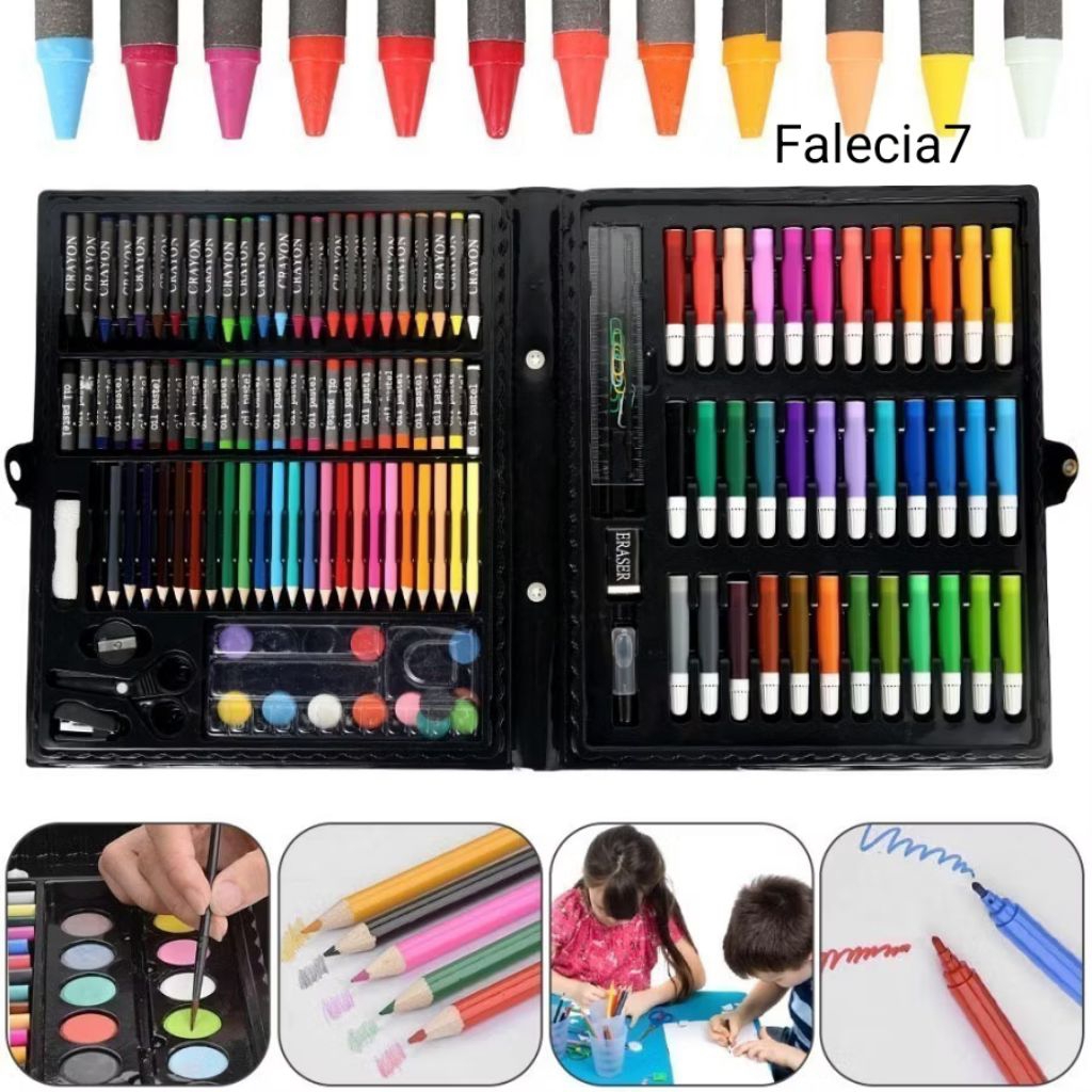Kado Ultah Anak | Crayon | Spidol Set | Caroyon Anak Isi 150 Pcs  Pensil Warna Alat Tulis Mewarnai M
