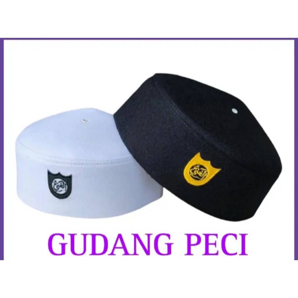 peci kopiyah songkok uje logo bordir peci uje logo berkualitas elegan